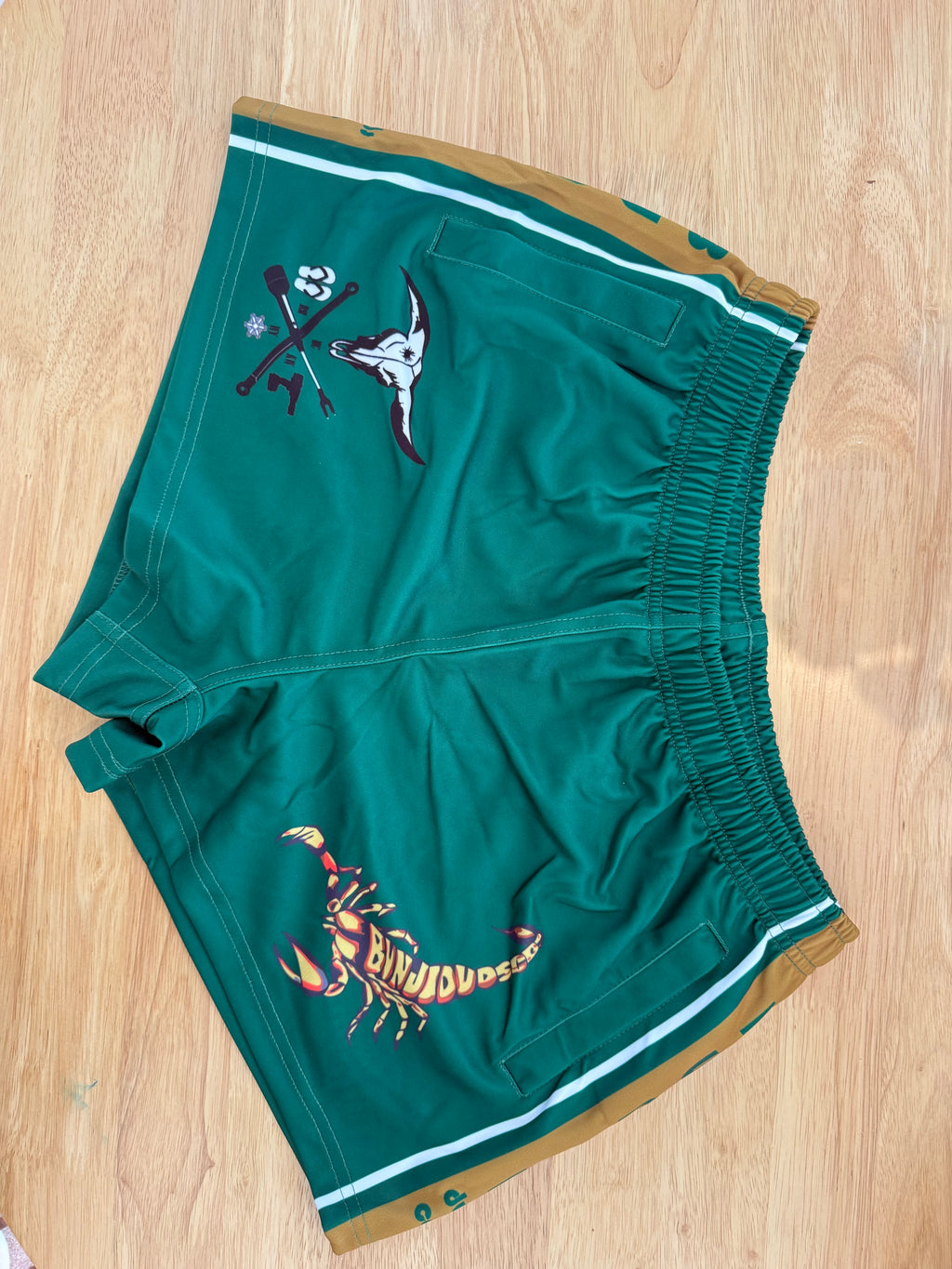 Great Sandy Desert Green Footy Shorts