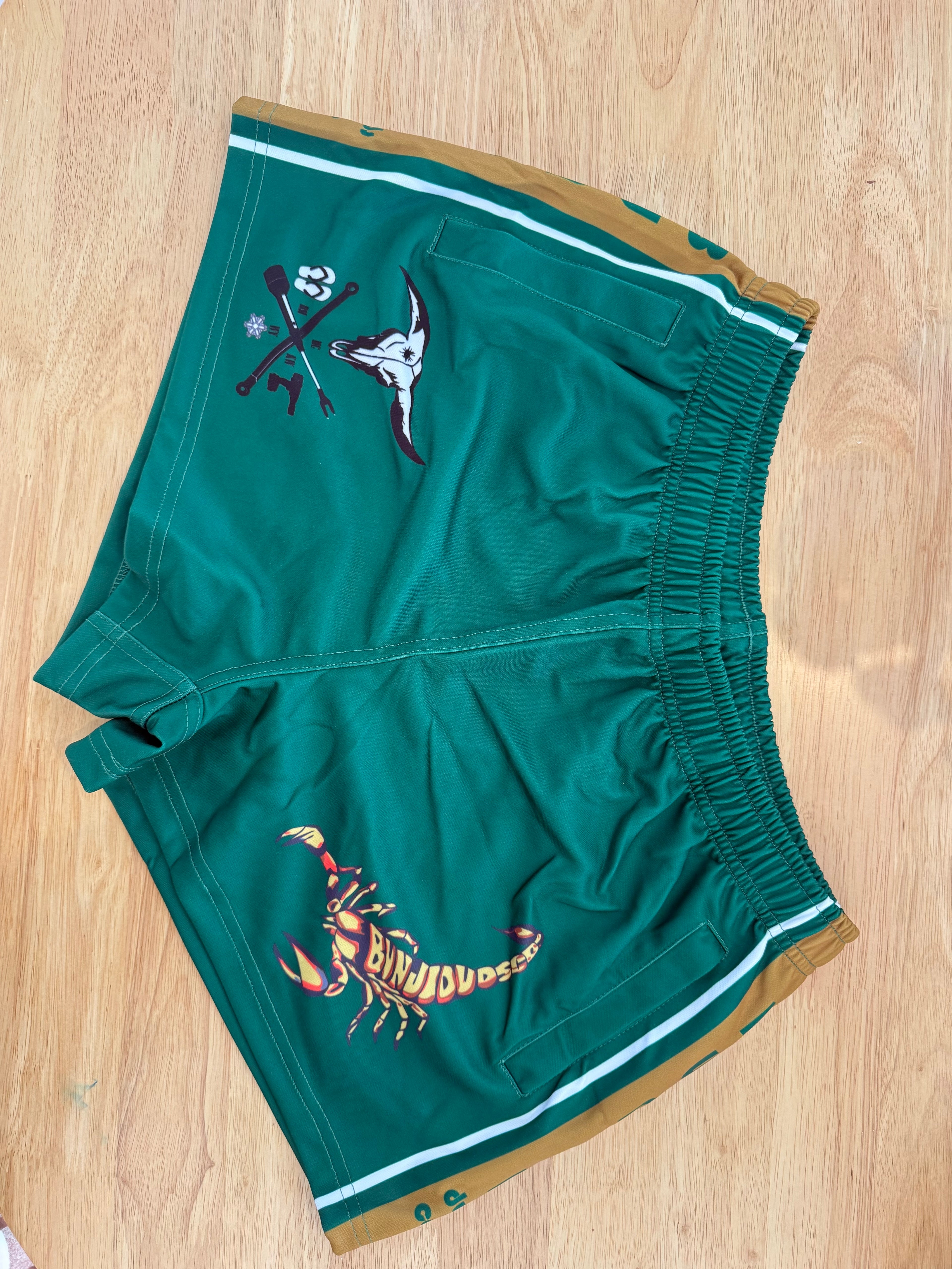 Great Sandy Desert Green Footy Shorts
