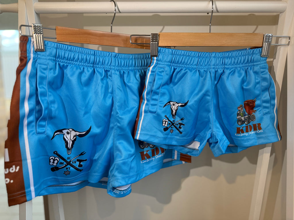 Kimberley Desert Rats Light Blue Footy Shorts