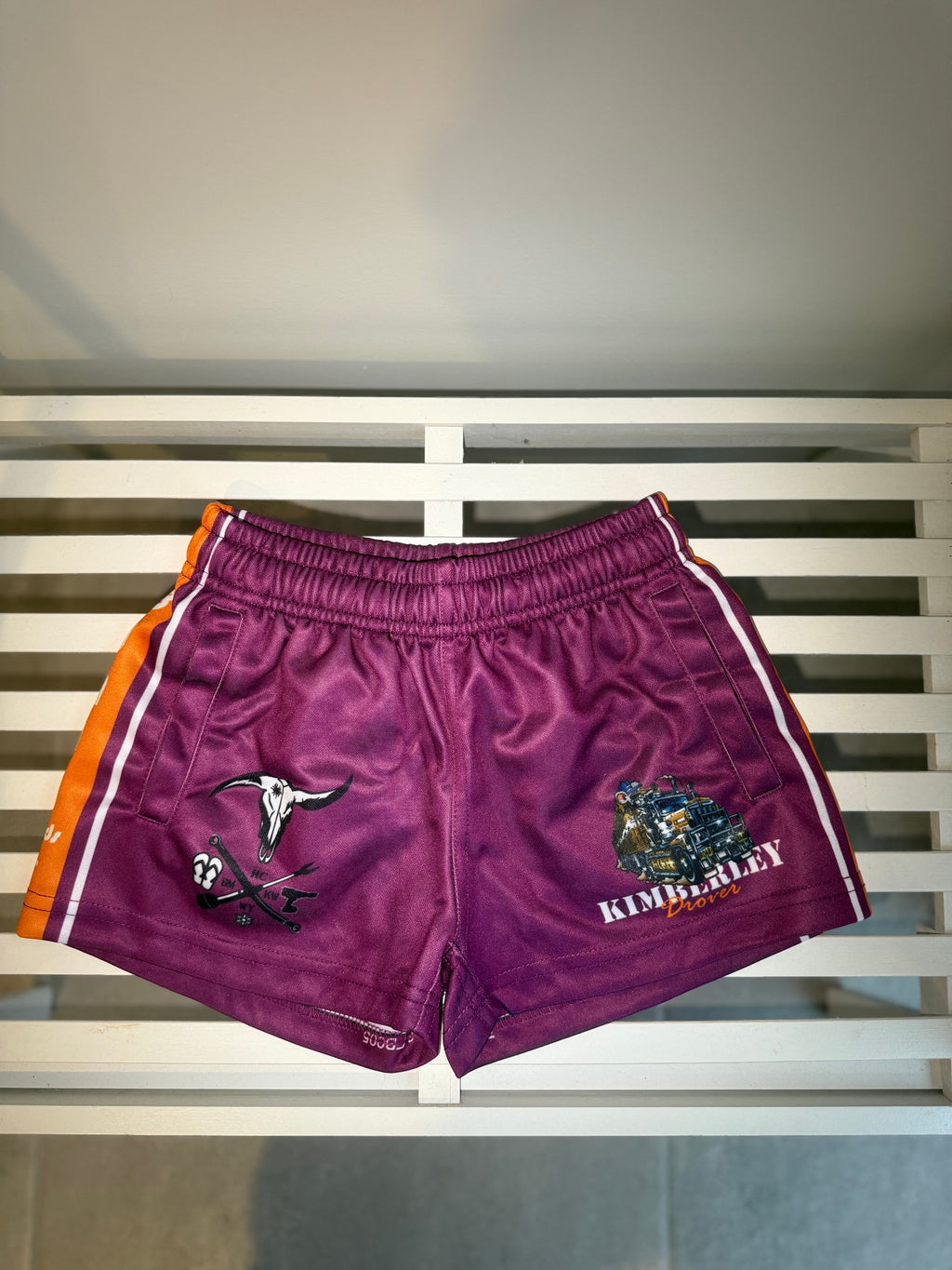 Kimberley Drover Purple Footy Shorts