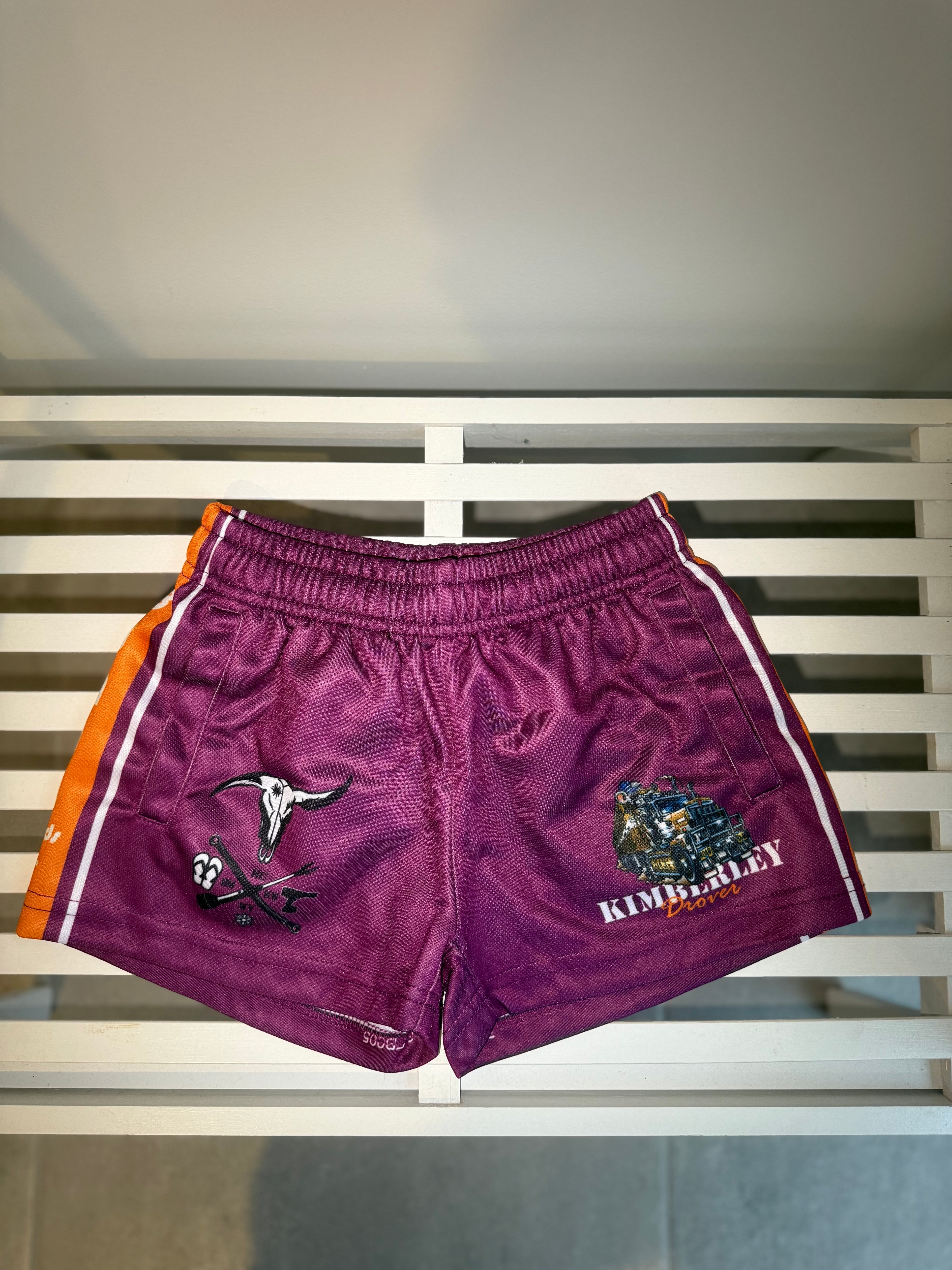 Kimberley Drover Purple Footy Shorts
