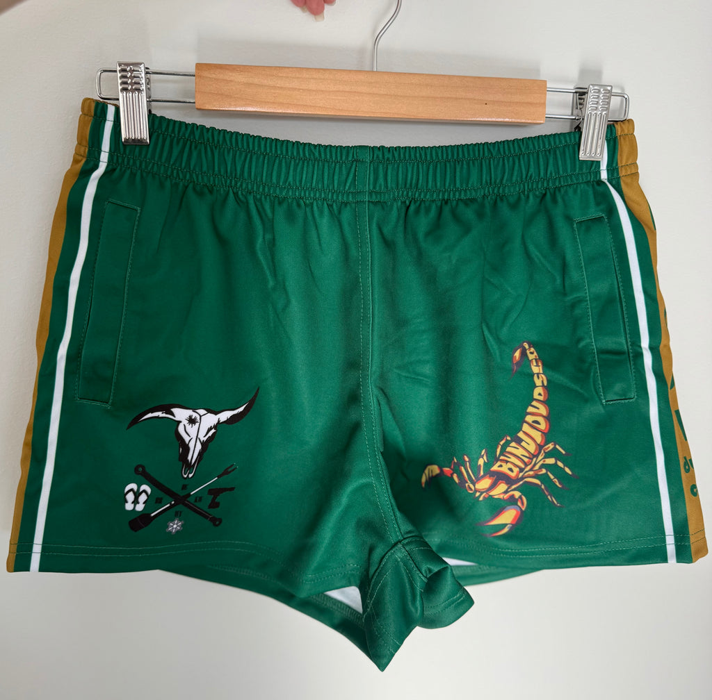Great Sandy Desert Green Footy Shorts