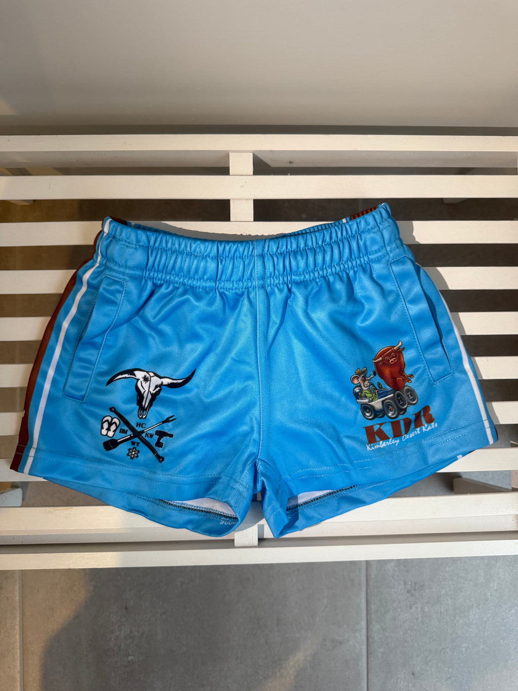 Kimberley Desert Rats Light Blue Footy Shorts