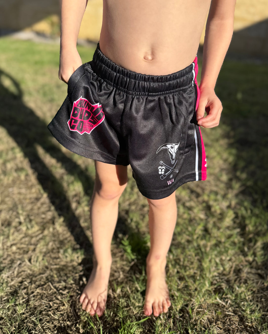 Kids Bunji W.A Pink Footy Shorts