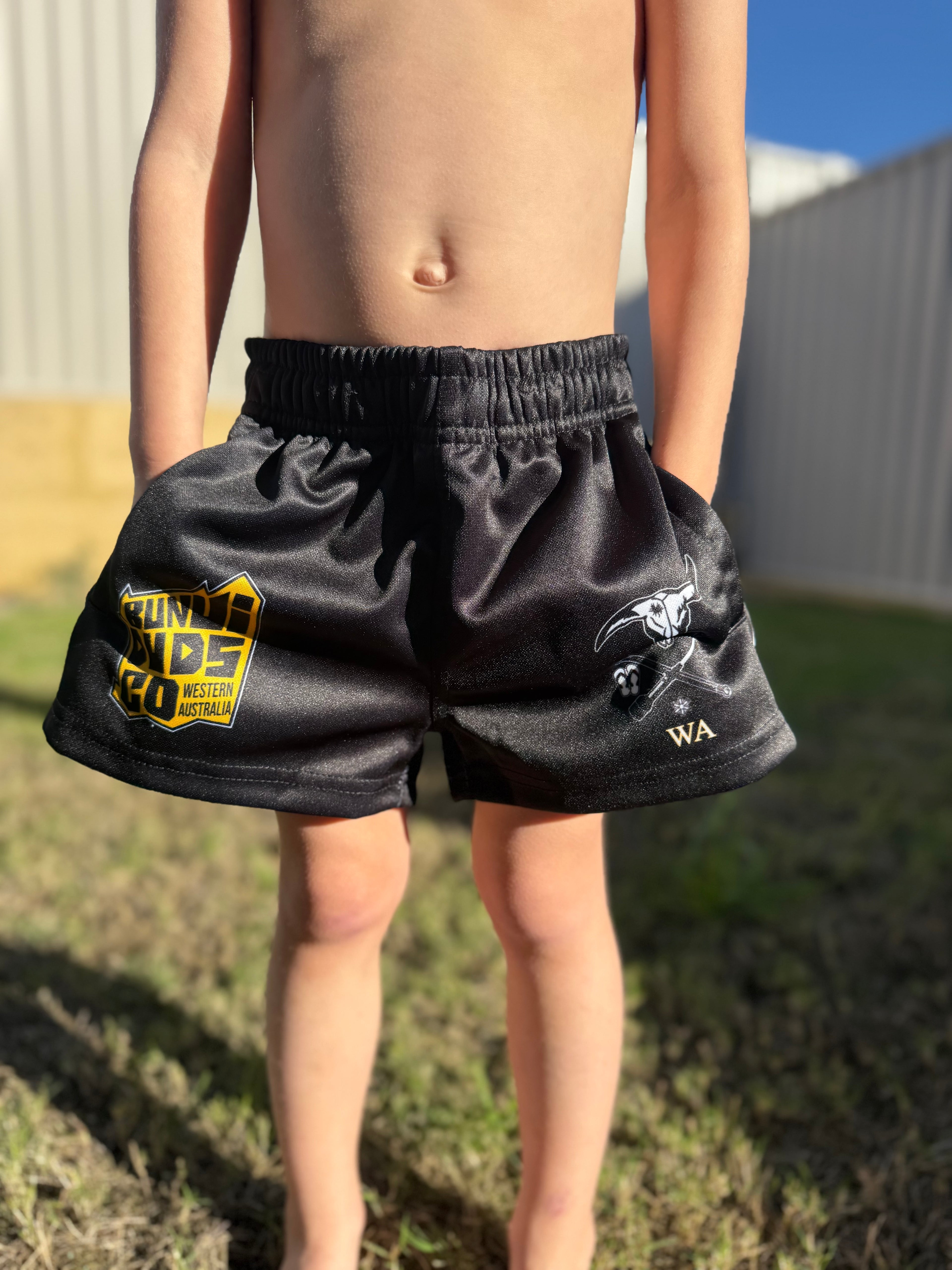 Kids Bunji W.A Footy Shorts